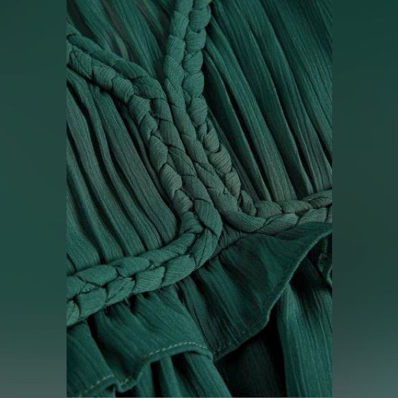 Nwt TED BAKER LONDON  dark green rope detail mini dress size 4 ~ UK 14 ~ L - Picture 5 of 10